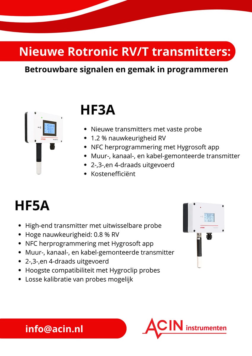 Nieuwe Rotronic RVT Transmitters